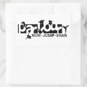 Parkour Rechteckiger Aufkleber (Tasche)