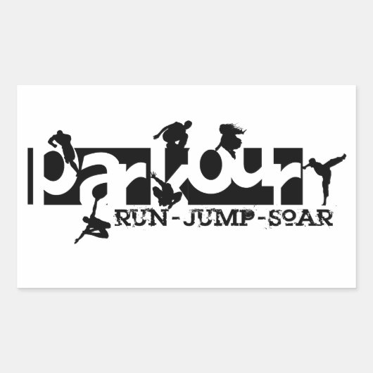 Parkour Rechteckiger Aufkleber (Vorderseite)
