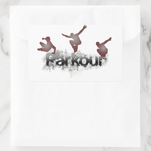 Parkour Rechteckiger Aufkleber (Tasche)