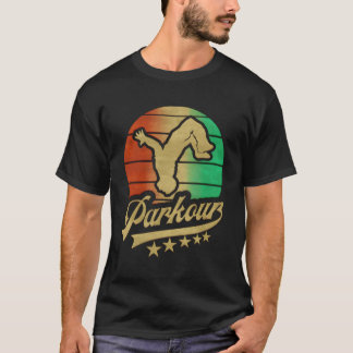 Parkour Retro Vintag 5 Sterne Freeruning Training T-Shirt