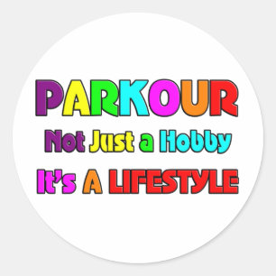 PARKOUR RUNDER AUFKLEBER