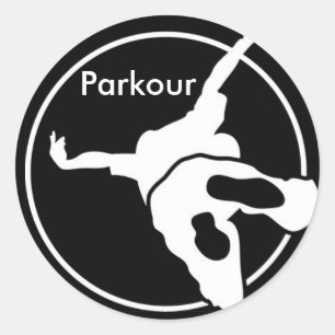 Parkour. Runder Aufkleber
