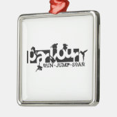 Parkour Silbernes Ornament (Links)
