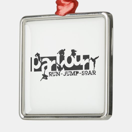 Parkour Silbernes Ornament (Links)