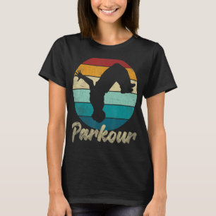 Parkour Silhouette Modernes Hobby Retro Colo T-Shirt