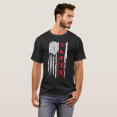 Parkour silhouette US flag graphic Parkour T-Shirt (Vorne ganz)