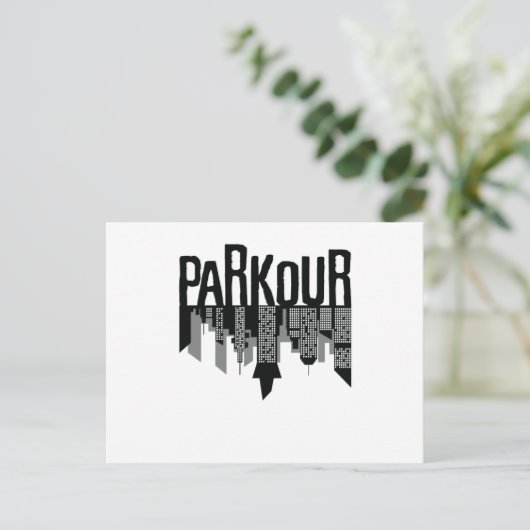 Parkour Skyline Postkarte (Stehend Vorderseite)