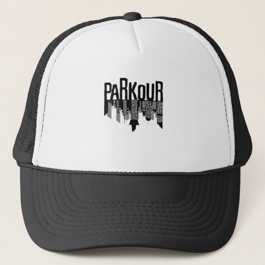 Parkour Skyline Truckerkappe (Vorderseite)