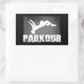 Parkour-Sportleraufkleber Rechteckiger Aufkleber (Tasche)