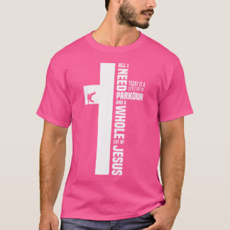 Parkour und Jesus Lustiges Freerunning-Parkour T-Shirt