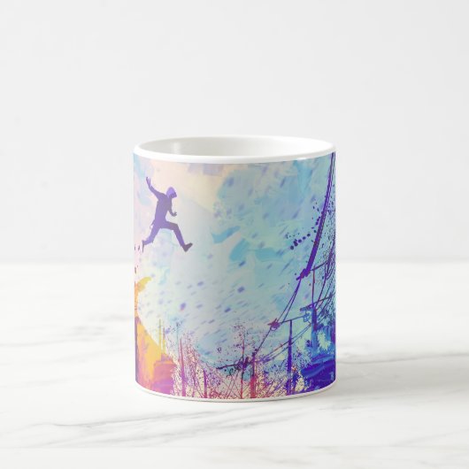 Parkour Urban Free Running Freestyling Moderne Kun Kaffeetasse (Mittel)