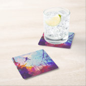 Parkour Urban Free Running Freestyling Moderne Kun Rechteckiger Pappuntersetzer (Vor Ort)