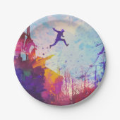 Parkour Urban Free Running Freestyling Party Pappteller (Vorderseite)