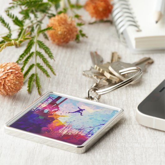 Parkour Urban Free Running Keyring Schlüsselanhänger (Seite)