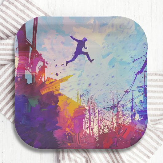 Parkour Urban Free Running Pappteller