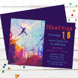 Parkour Urban Free Running Teen 18. Geburtstag Einladung<br><div class="desc">Parkour Urban Free Running Teen 18. 18. 18. Geburtstag bietet einen modernen Künstler Eindruck von der beliebten Extremsport des Parkour in einer farbenfrohen urbanen Hinterstraße ist die perfekte personalisierte Geburtstagseinladung für Teenager. Entworfen von ©Evco Studio www.zazzle.com/store/evcostudio</div>