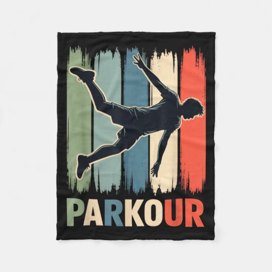 Parkour, Urban Gymnast, Traceur, Runner Fleecedecke (Vorderseite)