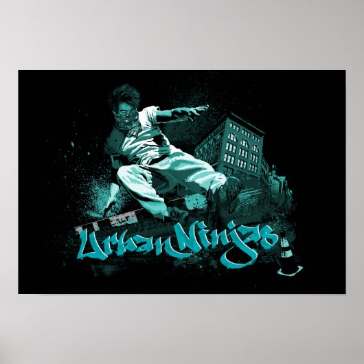 Parkour - Urban Ninjas Aquamarin Poster (Vorne)