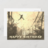 Parkour Urban Obstacle Course Modern Sepia Postkarte (Vorne/Hinten)