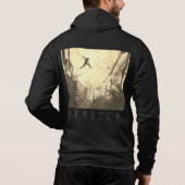 Parkour Urban Obstacle Course Moderne Sepia Hoodie (Rückseite)