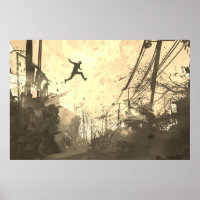 Parkour Urban Obstacle Course Moderne Sepia