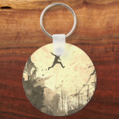 Parkour Urban Obstacle Course Moderne Sepia Schlüsselanhänger (Vorderseite)