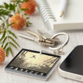 Parkour Urban Obstacle Course Moderne Sepia Schlüsselanhänger (Vorderseite rechts)