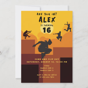 Parkour Urban Running Tee jedes Alter Geburtstag Einladung