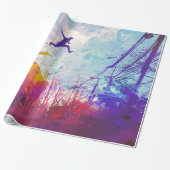 Parkour Urban Street Free Running Modern Art Geschenkpapier (Ungerollt)
