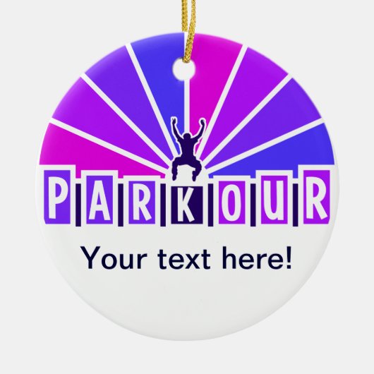 PARKOUR Verzierung, fertigen besonders an Keramikornament (Vorne)