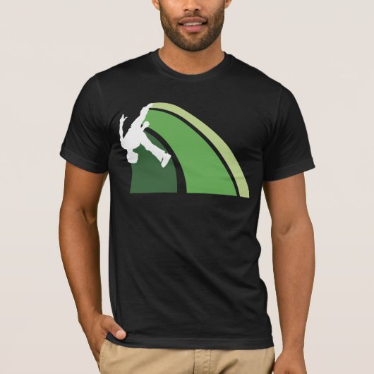 Parkour zeichnet Grün T-Shirt (Vorderseite)