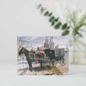 Parkpferd und Buggy Postkarte (Stehend Vorderseite)