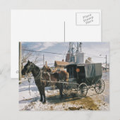 Parkpferd und Buggy Postkarte (Vorne/Hinten)