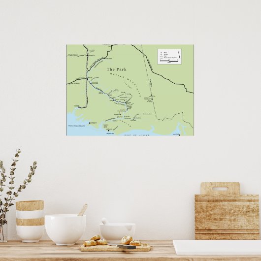 Parkplakat (Farbe) Poster (Küche)