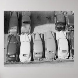 Parkplatz, 1940. Vintages Foto Poster