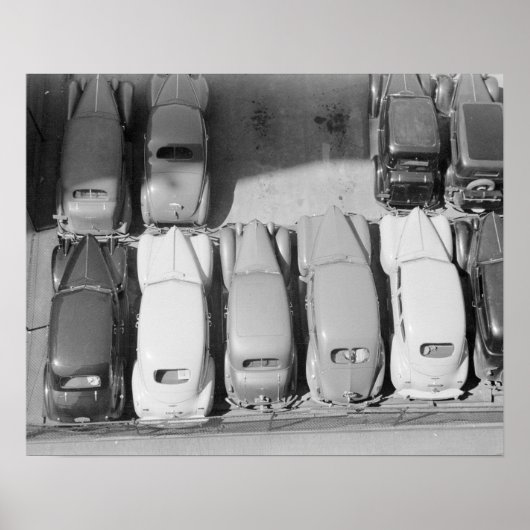 Parkplatz, 1940. Vintages Foto Poster (Vorne)