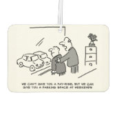 Parkplatz am Wochenende Autolufterfrischer (Rückseite)