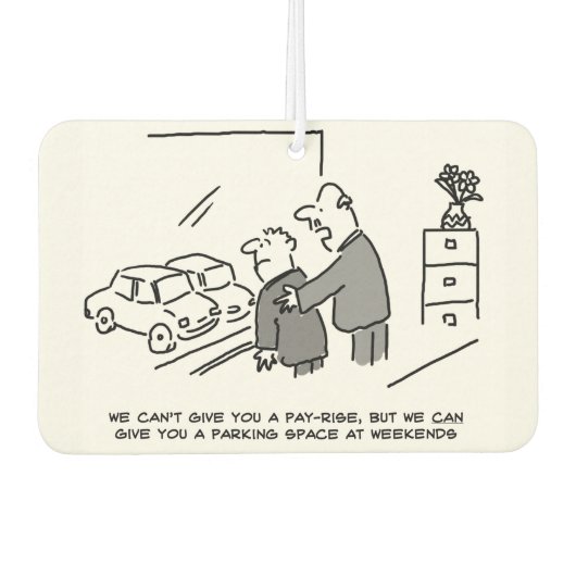 Parkplatz am Wochenende Autolufterfrischer (Vorderseite)