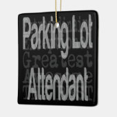 Parkplatz Attendant Extraordinaire Keramikornament (Links)