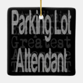 Parkplatz Attendant Extraordinaire Keramikornament (Rückseite)