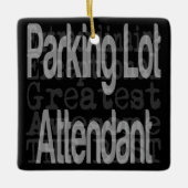 Parkplatz Attendant Extraordinaire Keramikornament (Vorderseite)