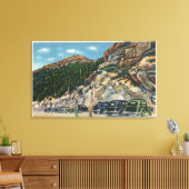 Parkplatz Aussicht auf das Gipfeltreffen Leinwanddruck (Insitu (Wohnzimmer))