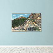 Parkplatz Aussicht auf das Gipfeltreffen Leinwanddruck (Insitu (Holzboden))