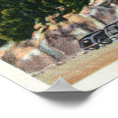 Parkplatz Aussicht auf das Gipfeltreffen Poster (Ecke)