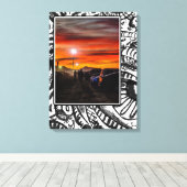 Parkplatz bei Dusk Leinwanddruck (Insitu (Holzboden))