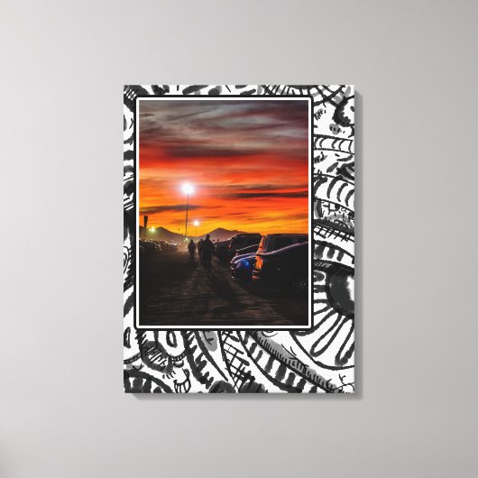 Parkplatz bei Dusk Leinwanddruck (Vorderseite)