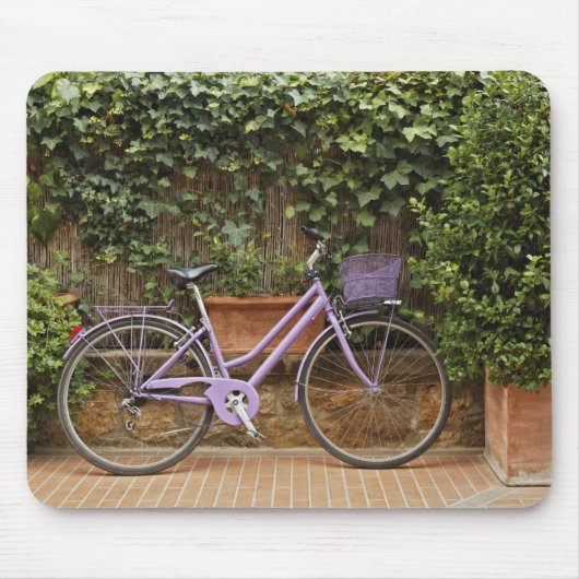 Parkplatz Fahrrad, Pienza, Italien, Toskana Mousepad (Vorne)
