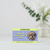 Parkplatz individuell wie ein Troll, lustiger Park Telefonnummerkarte (Stehend Vorderseite)