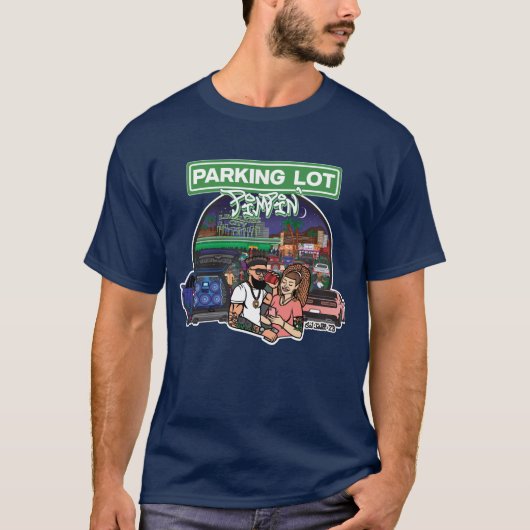 Parkplatz Lot Pimpin' T-Shirt (blau) (Vorderseite)