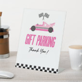 Parkplatz Pink Race Party Tabelle Sockelschild (In SItu)